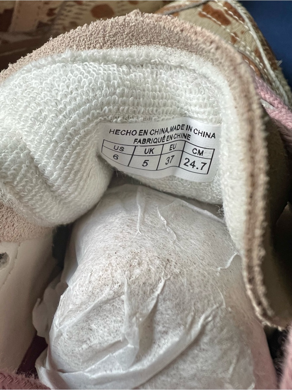 Coolway Women's Suede Leather Cream and Brown Cow Print Sneakers New Size US 6 - Picture 9 of 11